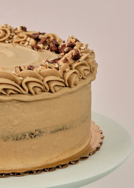 Bizcocho de Zanahoria y Pecans con Crema de Café y Jengibre