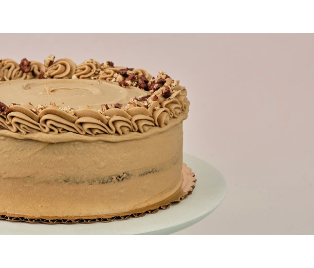 Bizcocho de Zanahoria y Pecans con Crema de Café y Jengibre