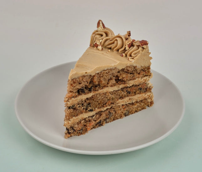 Bizcocho de Zanahoria y Pecans con Crema de Café y Jengibre
