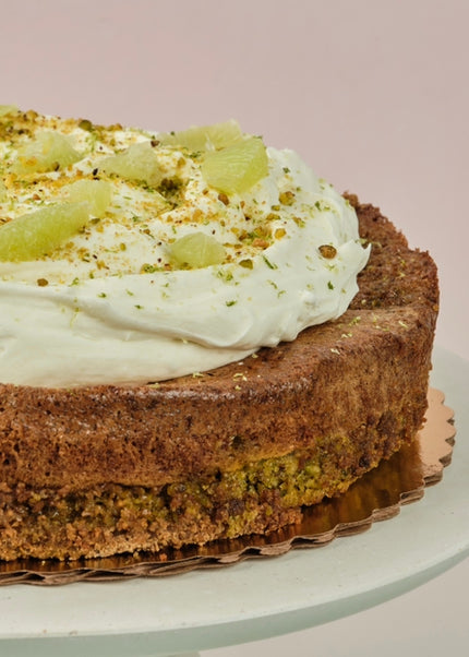 Tarta de Pistacho y Crema de Lemon Curd (Gluten Free)